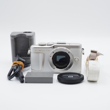 Olympus PEN E-PL10 Shutter Count 11,663 Mirrorless Camera Body White Top Mint