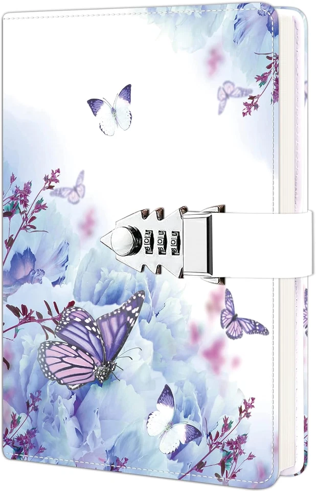 ZXHQ Tagebuch Mit Schloss Für Mädchen Und Frauen, Geheimes Schloss-Tagebuch Mit