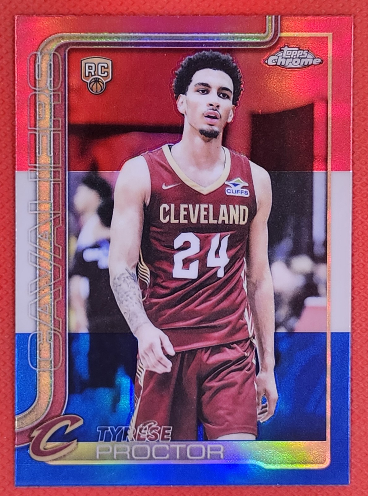 2025-26 Topps Chrome - Tyrese Proctor #300 Red White & Blue Refractor (RC)