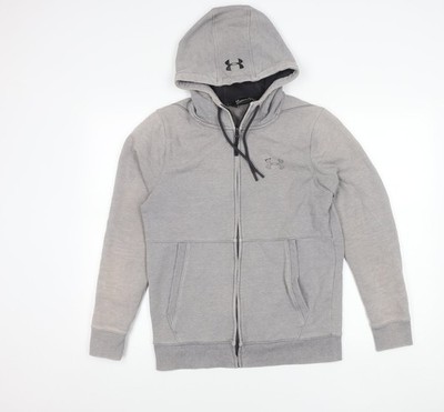 Under Armour Hoodie-Jacke Herren grau Small durchgehender Reißverschluss