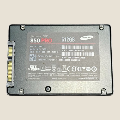 Samsung 850 Pro 512GB V-NAND SSD 2.5" SATA III 6Gb/s MZ-7KE512