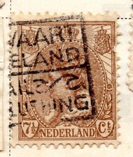 Netherlands 1899, Queen Wilhelmina, Dutch Royalty in brown, 7 1/2 cents