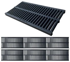 A15 6 Polymer Plastic Channel Drain Grate-19.7x9.8x1 Durable Trench Cover Total