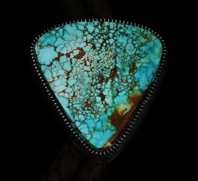 Derrick Gordon Pilot Mountain Spiderweb Turquoise Ingot Sterling Silver Bolo Tie