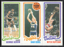 1980-81 TOPPS GEORGE GERVIN DAN ISSEL MITCH KUPCHAK #208 72 249 SCORING LEADER