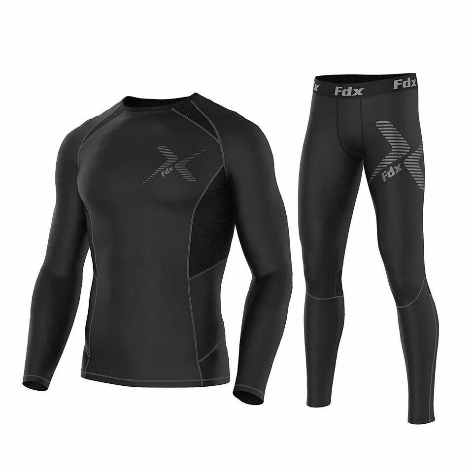 Mens Power Pro Compression Base Layer Under Gear Compression Top & Leggings - Image 3 of 4