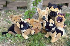 LOT OF 7 German Shepherd Plush Dog Mix Variety Pluti Nova Animal Alley Lelly
