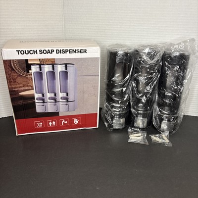 BRAND NEW (OPEN BOX) Touch Soap 3 Compartment Dispenser- Body wash, shampoo, etc