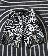 Quicksilver Mens Retro Board Shorts Swim Size 28 Black And White Hardly Worn ...