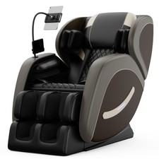 PU Leather Shiatsu Massage Chair, Relaxing Zero Gravity Recliner Chair w/5 Modes