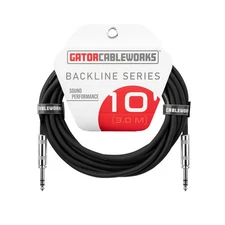 Gator Backline Series Balanced Line 1/4" TRS Cable, 10'
