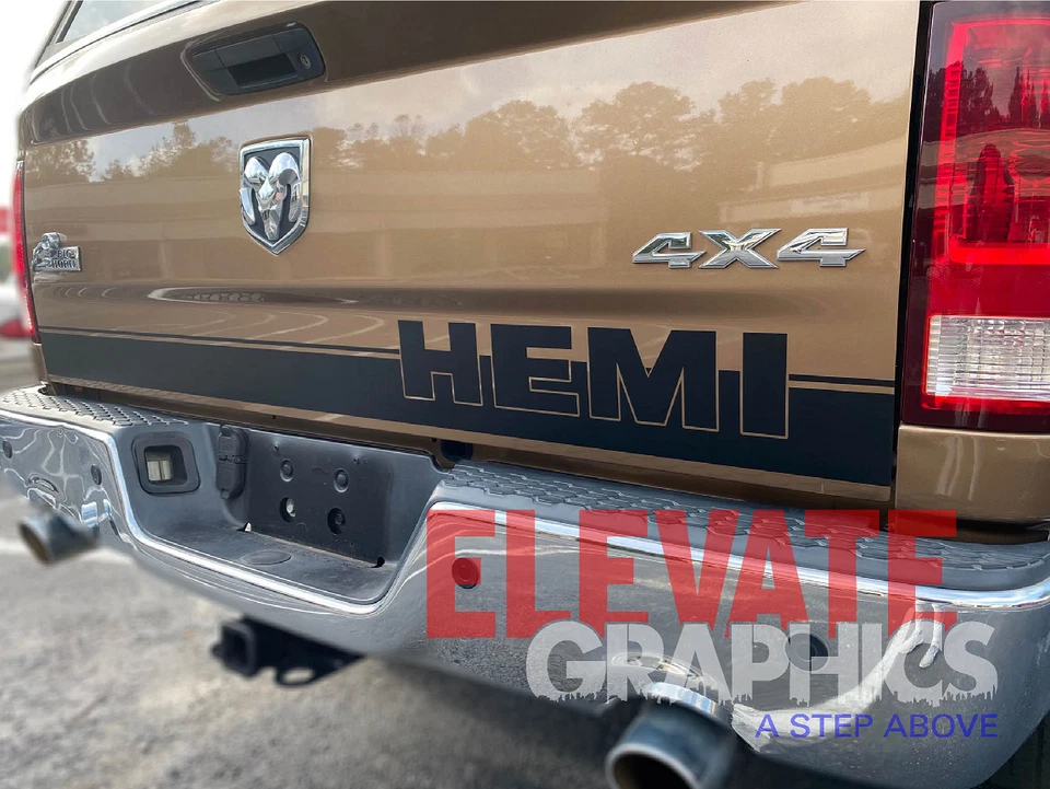 Calcomanías de vinilo a rayas para puerta trasera Boss 2009-2018 para Dodge Ram 1500 Foto 3 de 4