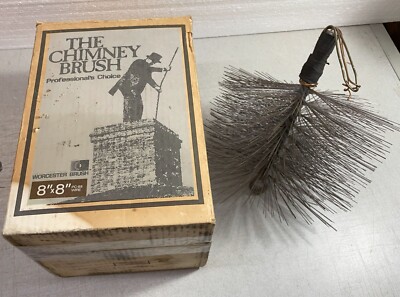 WORCESTER CHIMNEY BRUSH  8'' X  8''  USED