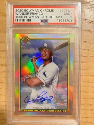 Wander Franco [Autograph] #90BWF 2020 Bowman Chrome 1990 card