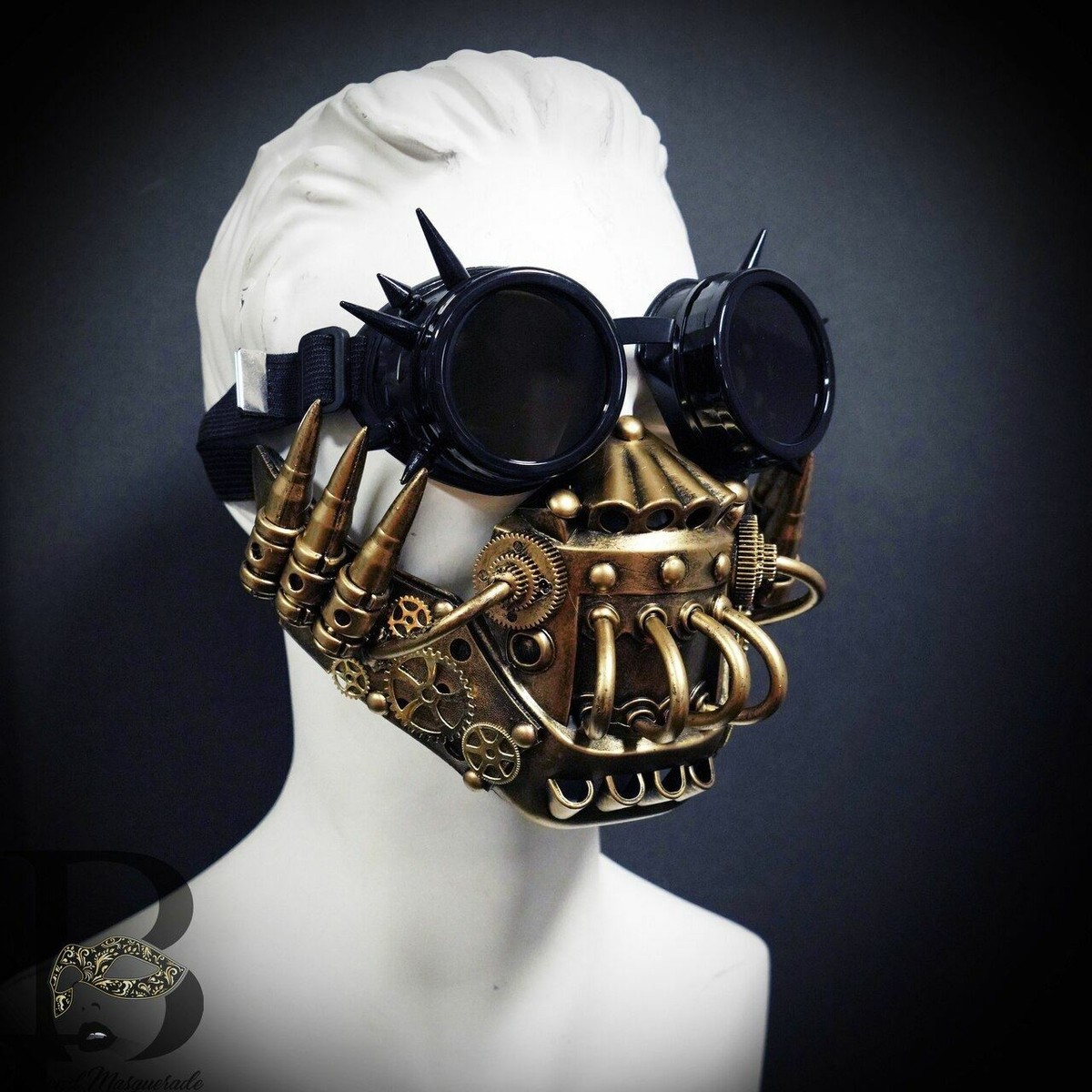 Steampunk Mask Halloween Mad Max Cosplay Respirator Mouth Mask Goggles  Costume