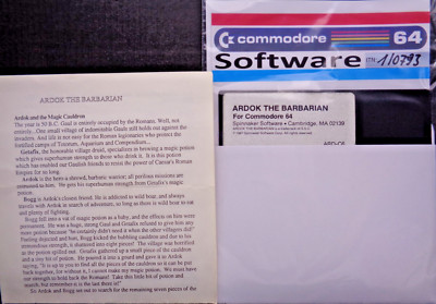 COMMODORE 64/128 -- ARDOK THE BARBARIAN (SPINNAKER - DISK)