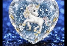 Cute Unicorn Pendant With Two Sides. Pink Unicorn Christmas