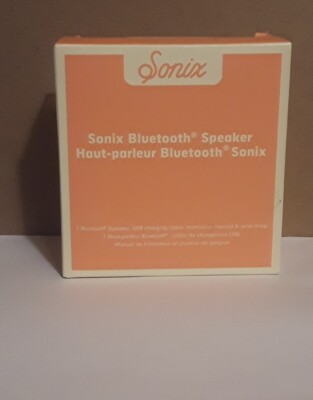 Sonix Pink Rechargeable Bluetooth Speaker w/ USB Cable  New In Box
