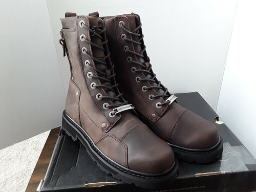 brown leather harley davidson boots