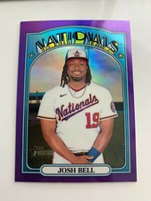 JOSH BELL 2021 Topps Heritage High Number PURPLE CHROME Hot Box #623