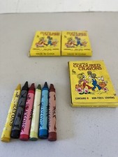 Vintage Giraffe Coloured Crayons Set Of 6 Lot Of 4 New Open Box Kids Fun Artsy
