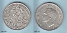 UK / Great Britain 1/2 Half Crown 1939 (George VI) Silver Coin B