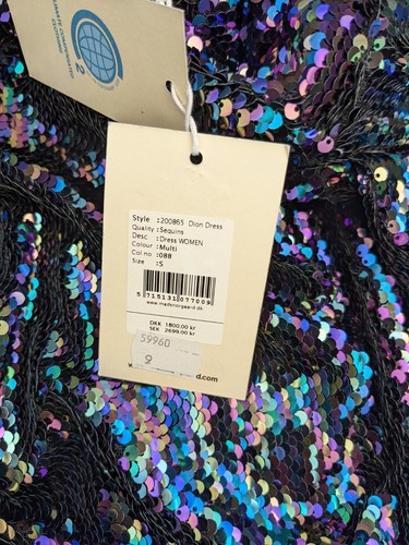 Vestido de lentejuelas MADS NORGAARD Dion manga larga - TALLA S - Imagen 5 de 5