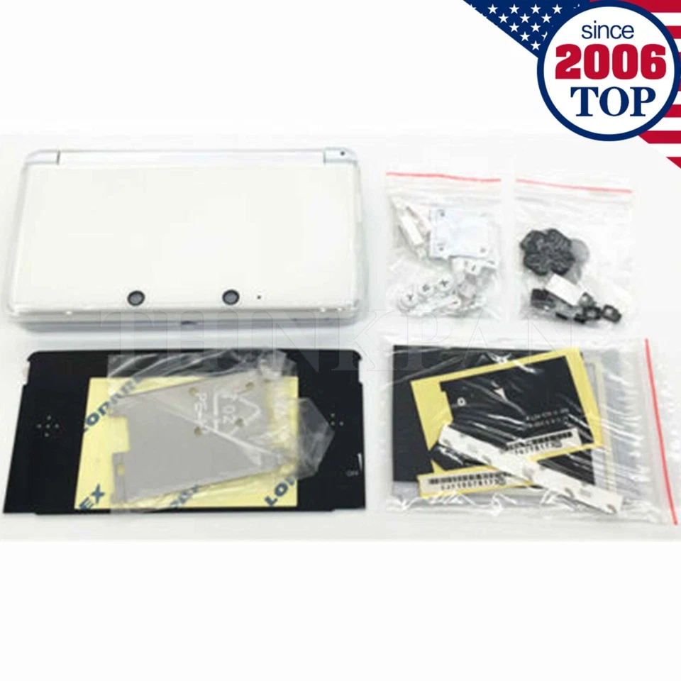 Full Housing Shell Case for Nintendo 3DS System Replacement Screen Console White - Image 2 of 4