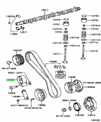 アン TOYOTA Coaster Land Cruiser IDLER Timing Belt Genuine JDM OEM