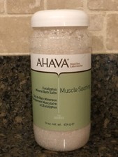 NEW SEALED AHAVA Muscle Soothing Eucalyptus   Mineral Bath Salts 16 OZ