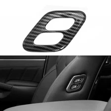 Carbon Fiber Style Seat Adjustment Button Cover Trim For Genesis G70 2019-2025