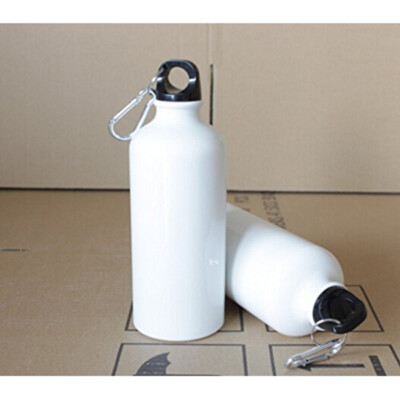 White 600ml Aluminium Water Bottle 3D Sublimation Heat Press Transfer 20pcs
