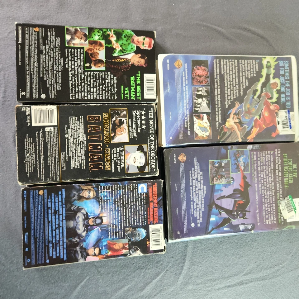 lot of 5 Batman VHS movies Batman forever, Batman & Robin, Batman, Justice leag - Image 2 of 3