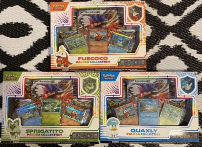 pokemon trading card game paldea collection Sprigatito Along the way Pokemon TCG: Paldea Pin Collection
