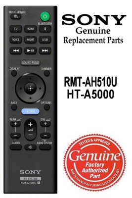 New Genuine Sony RMT-AH510U Remote Control Fits Soundbar HT-A5000 