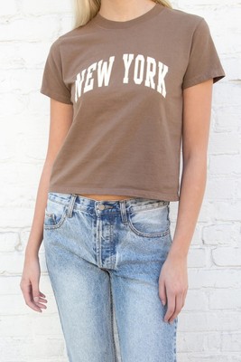 brandy melville brown crewneck