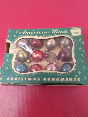 Elro 11 Small Ornaments-original Box made In USA-multicolor 1 Missing need TLC