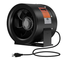 Inline Duct Fan 10 Inch Exhaust Fan Black Blade Fan For Grow Tent Hydroponics