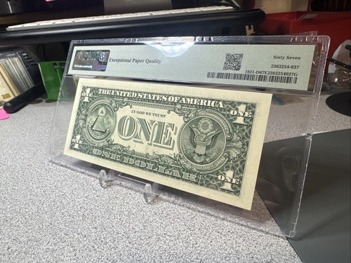 🤯 1995 $1 Federal Reserve Note - PMG 67 EPQ - Low Serial Number 00000560 - Picture 6 of 8