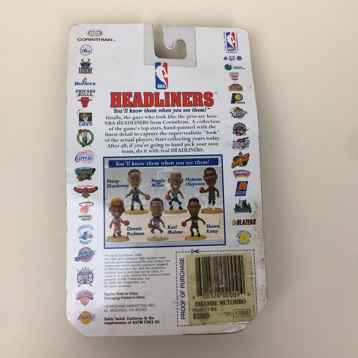Corinthian NBA Headliners Dikembe Mutombo Figure Figurine Atlanta
