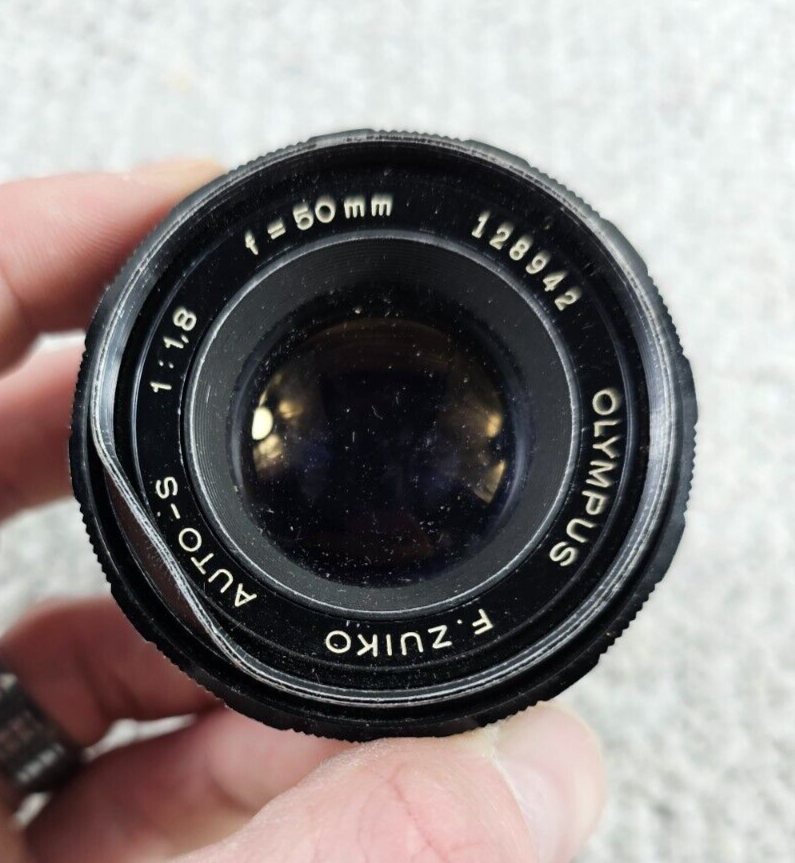 Vintage Olympus F.Zuiko Auto-s 50mm f1.8 Camera Lens Japan As Is