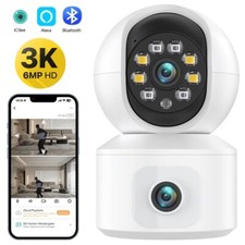 6MP HD 2 Len WiFi Camera Ai Auto Tracking Indoor Home Secuiryt CCTV Baby Monitor