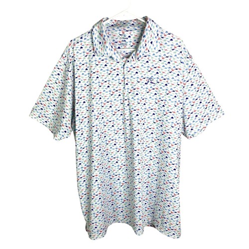 Rhoback The Big Foot Dinosaur Print Golf Polo Shirt Mens Large Colorful XXL | eBay