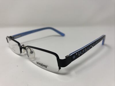 SEVENTEEN Eyeglasses Frames 5319 48-17-135 Black/Blue Half Rim