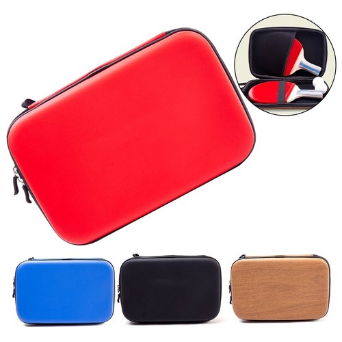 Protective Table Tennis Racket Bag EVA Hard Shell Large Capacity Black