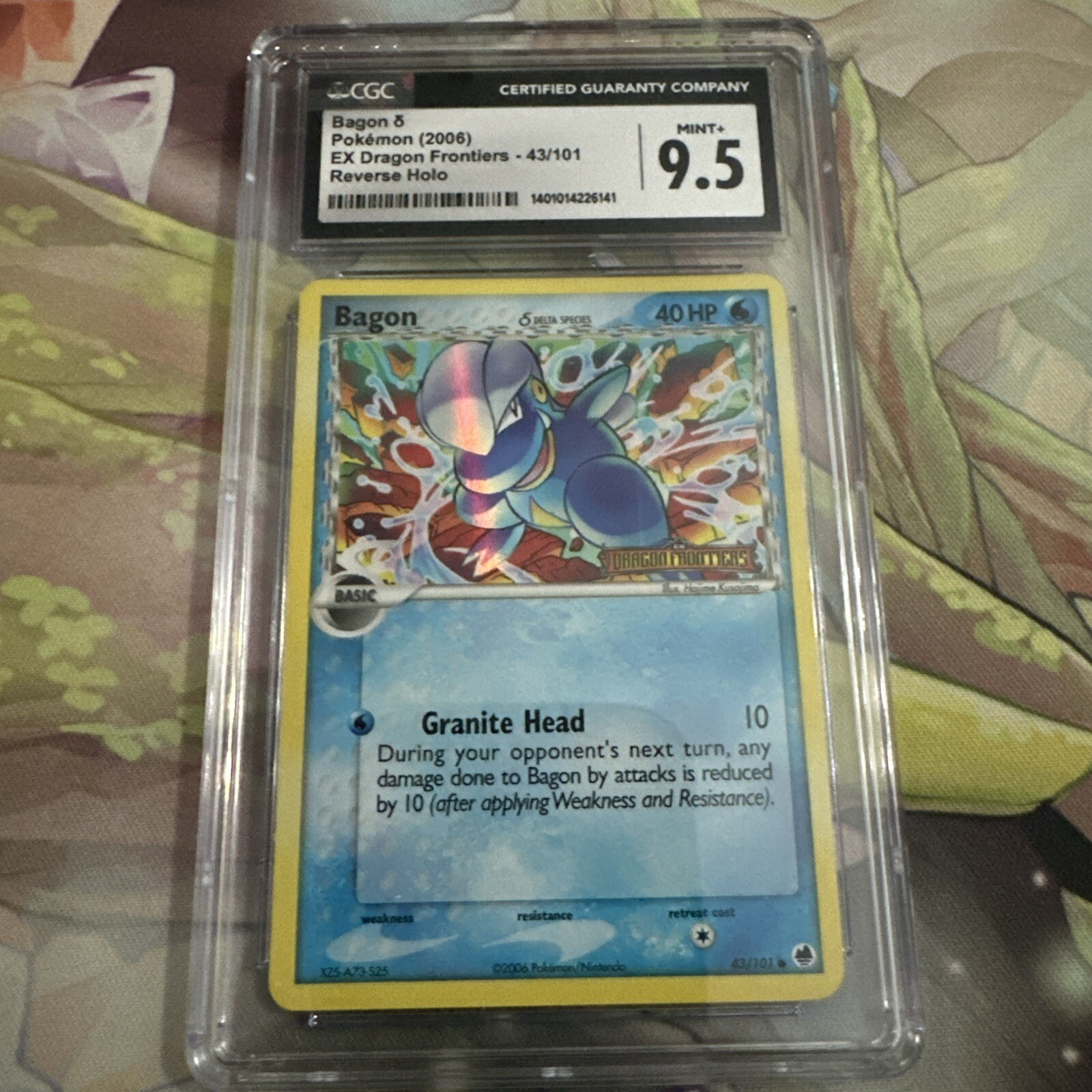 2006 Pokemon EX Dragon Frontiers Bagon Reverse Holo #43 CGC Gem Mint 9.5/10