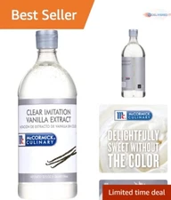 Flavorful 32 oz Clear Vanilla Extract - Perfect for White Frostings & Desserts