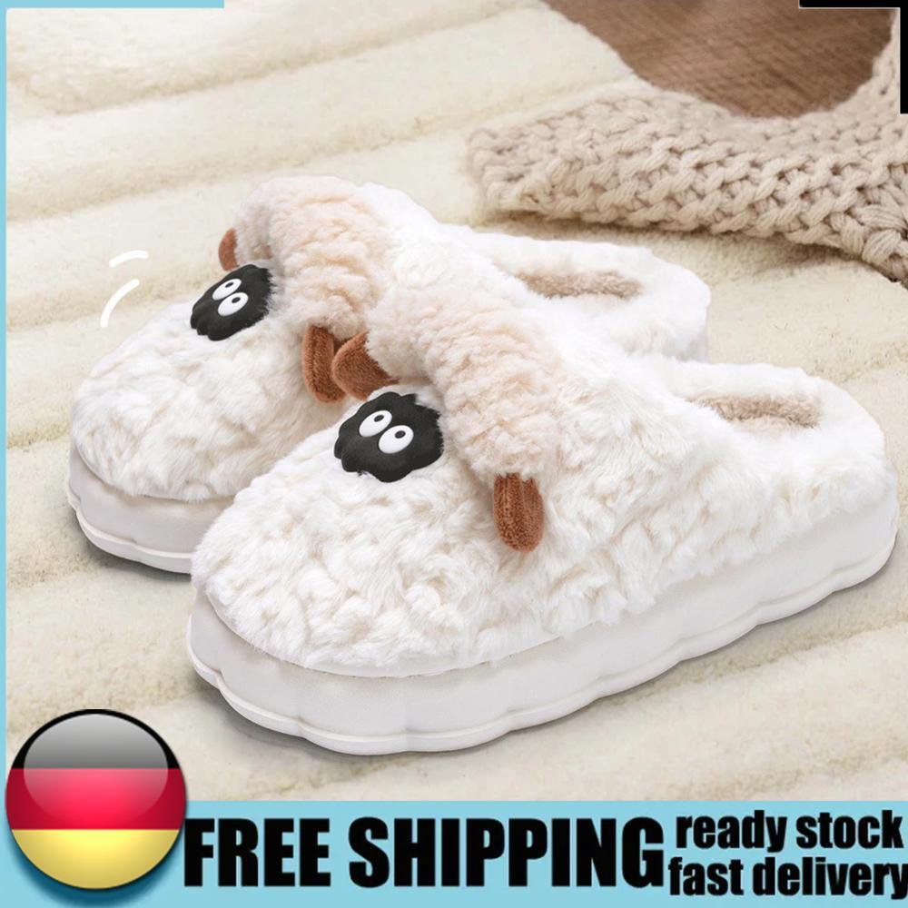 APL Pantofole di pecora peluche slip on scarpe da casa comode antiscivolo per autunno inverno