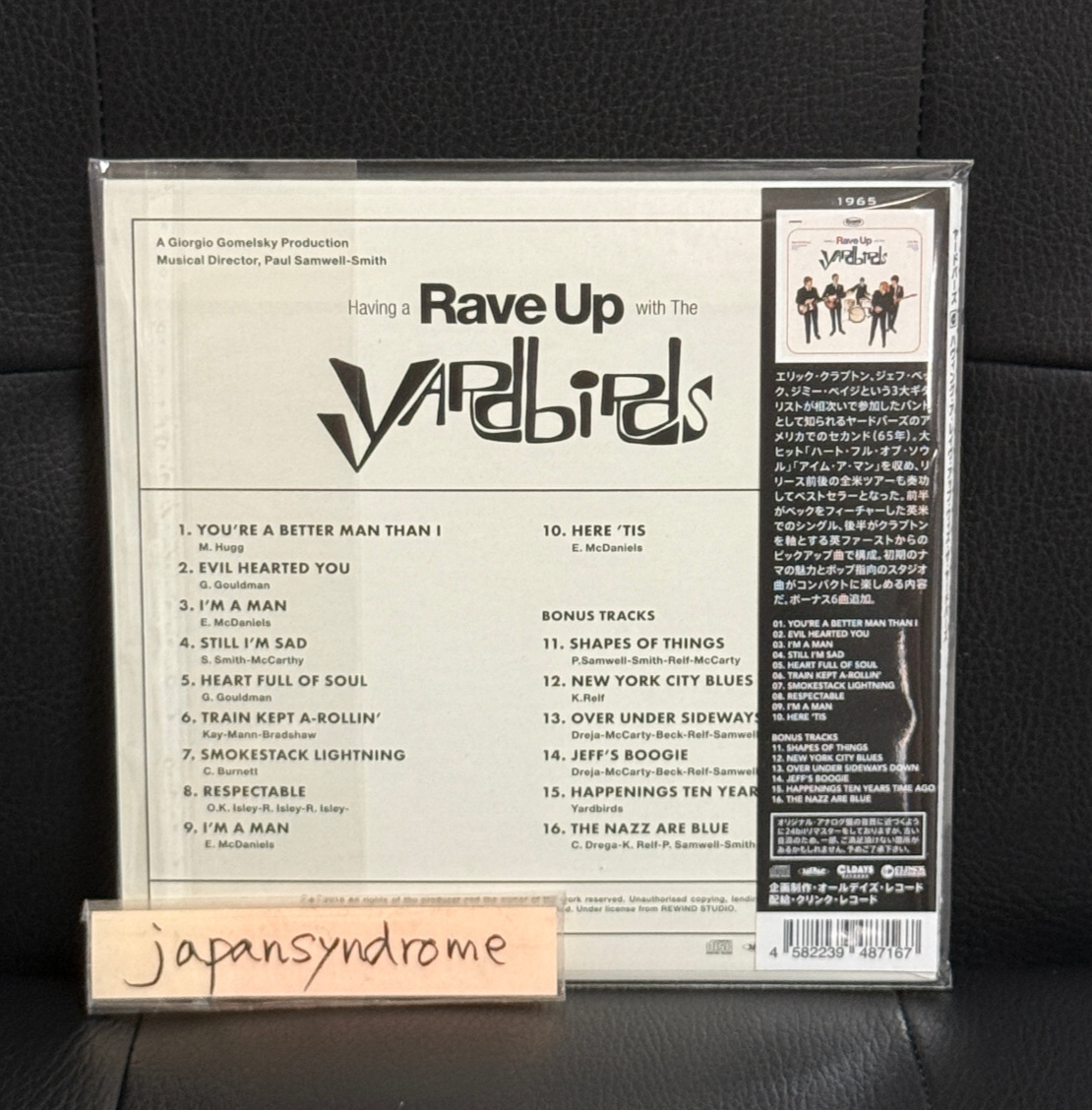 The Yardbirds Having A Rave Up With The Yardbirds CD F/S from