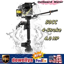 HANGKAI 55cc Four-Stroke 4.0HP JET PUMP Outboard Motor Fishing Boat Engine CDI